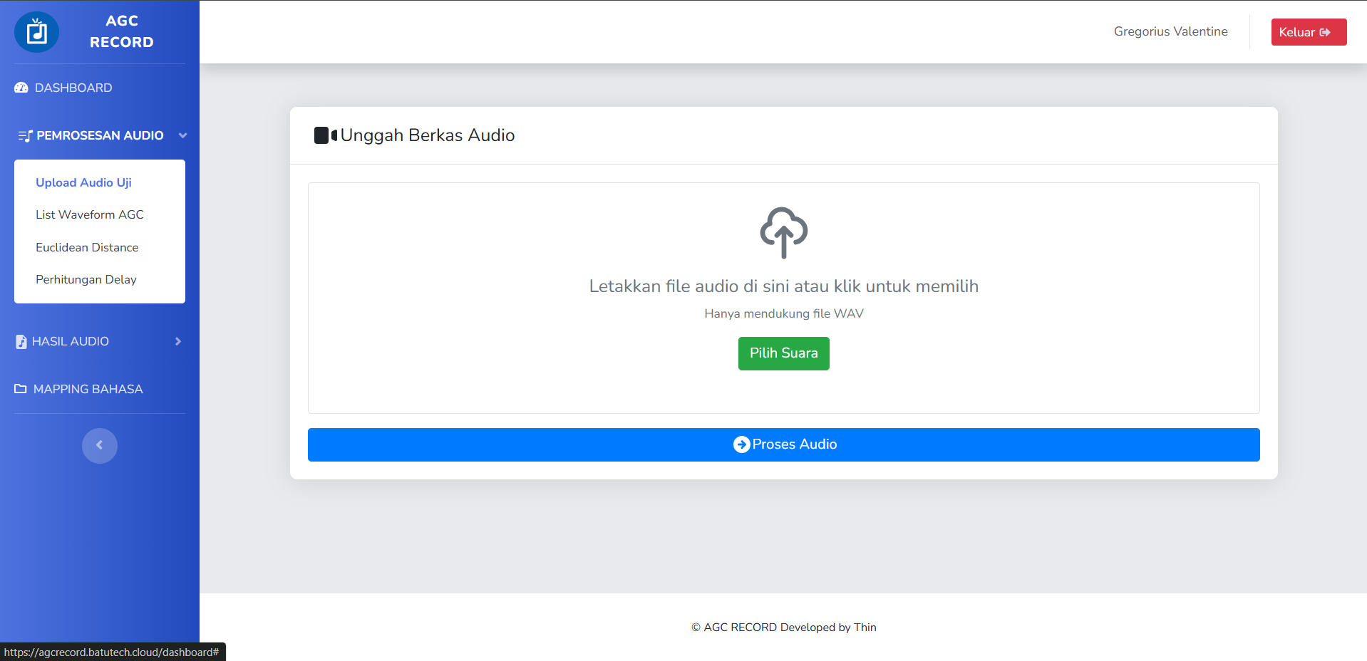 Upload Audio Uji